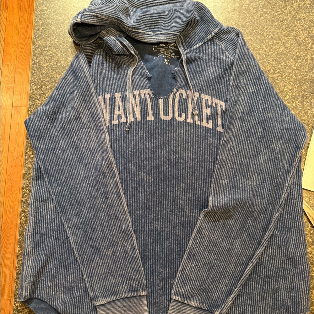 Nantucket Blue Hooded Pullover Sweatshirt - XL
